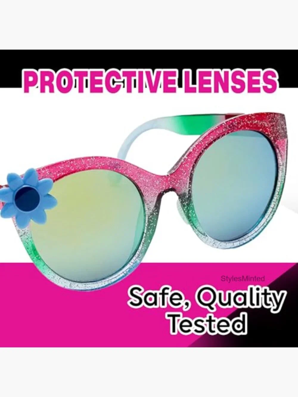 Kids Sunglasses with UV400 Protection Soft Case